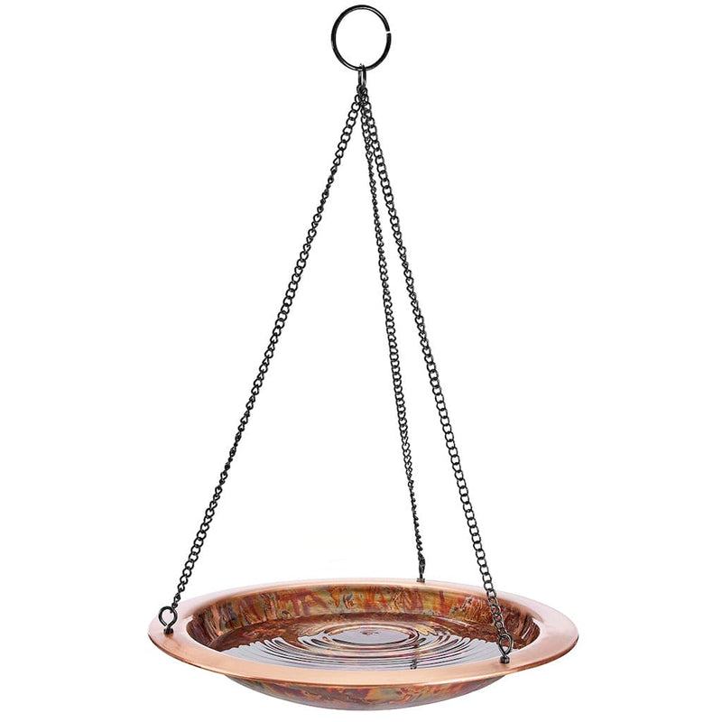 Good Directions 13 inch Hanging Fired Copper Bird Bath