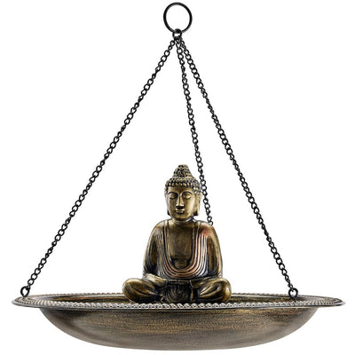 Good Directions 18 inch Hanging Copper Bird Bath with Buddha