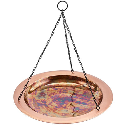 Good Directions 18 inch Hanging Fired Copper Bird Bath