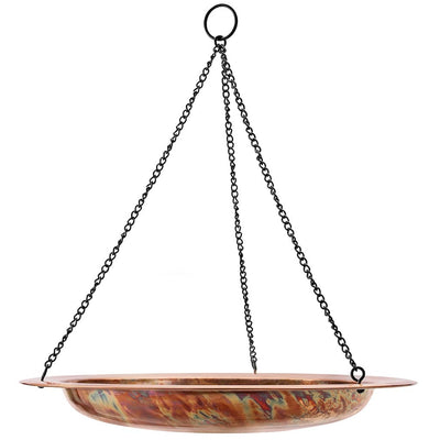 Good Directions 18 inch Hanging Fired Copper Bird Bath