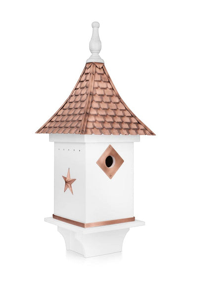 Good Directions Villa Bird House in White with Pure Copper Roof