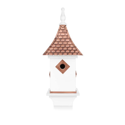 Good Directions Villa Bird House in White with Pure Copper Roof