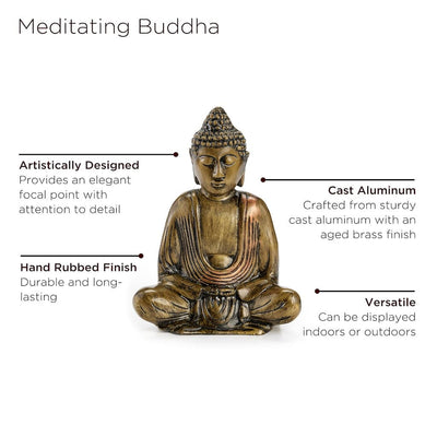 Good Directions 8 inch Meditating Buddha Statue