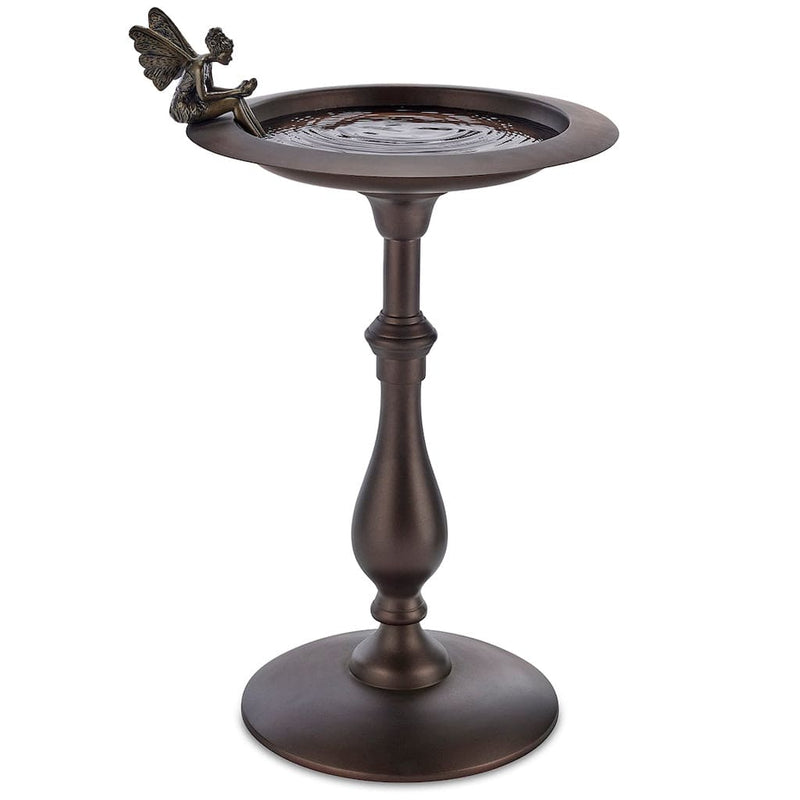 Good Directions Classic Bronze Bird Bath Pedestal with Fairy