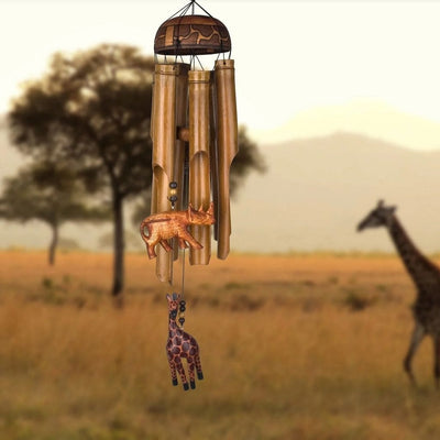 African Trio Bamboo Wind Chime by Woodstock Chimes