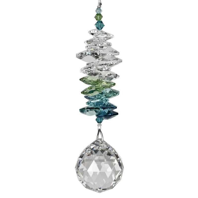 Crystal Grand Cascade Wind Chimes in Green by Woodstock Chimes