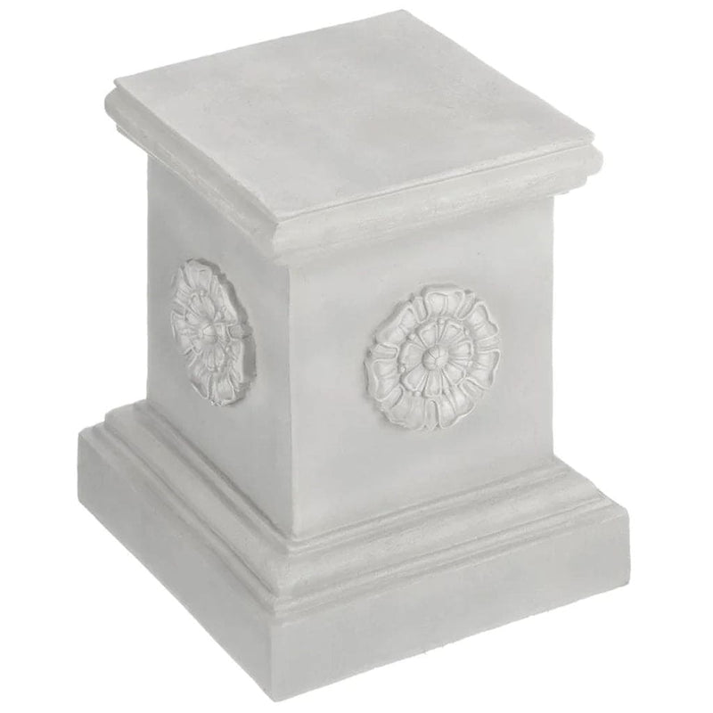 English Rosette Garden Grande Sculptural Plinth by Design Toscano