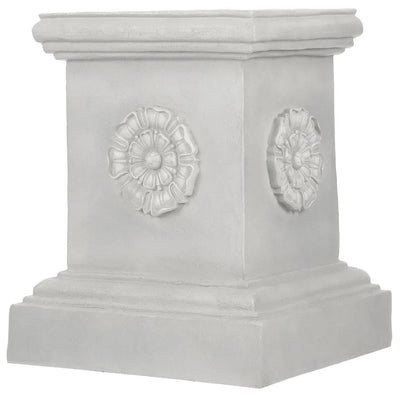 English Rosette Garden Grande Sculptural Plinth by Design Toscano