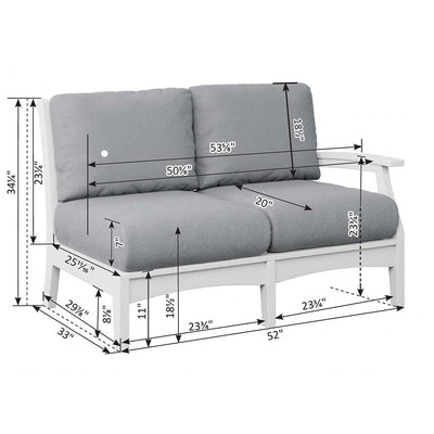 Classic Terrace Left Arm Loveseat by Berlin Gardens