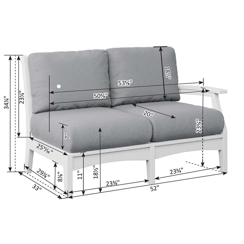 Classic Terrace Left Arm Loveseat by Berlin Gardens