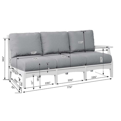 Classic Terrace Left Arm Sofa by Berlin Gardens