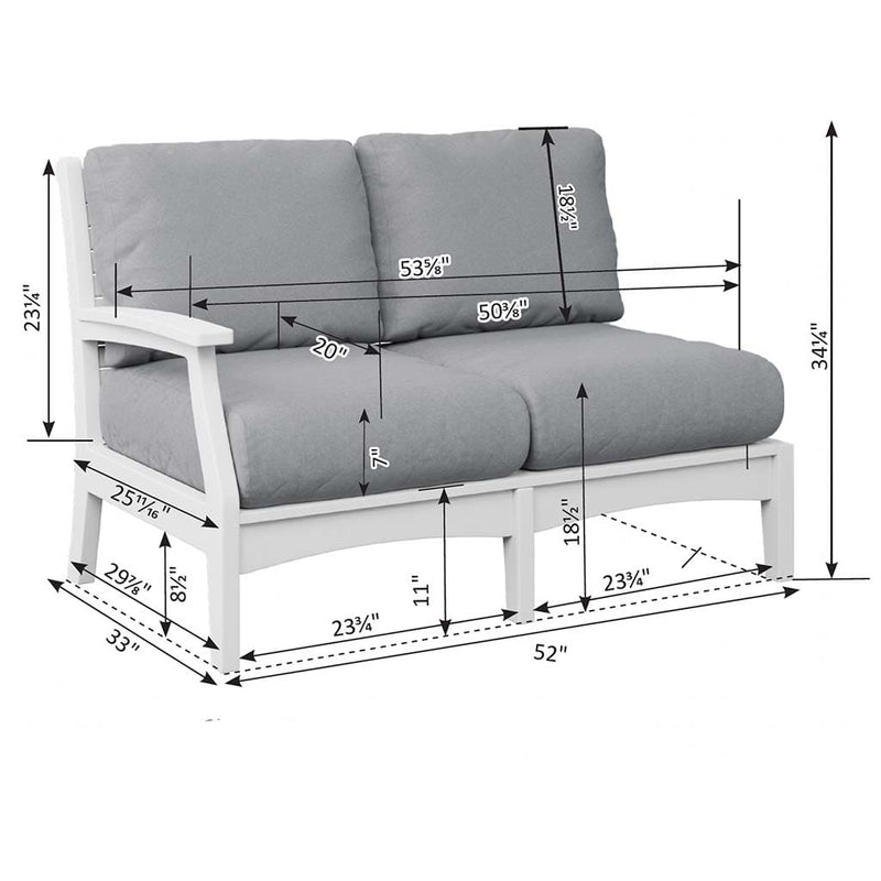 Classic Terrace Right Arm Loveseat by Berlin Gardens