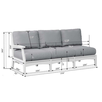 Classic Terrace Right Arm Sofa by Berlin Gardens