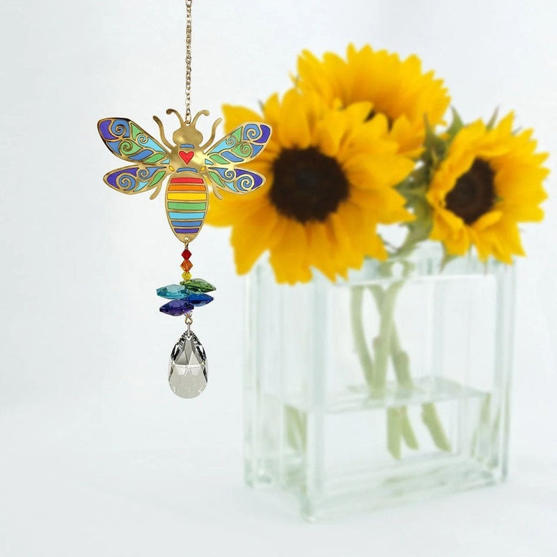 Crystal Wonders Wind Chimes with Bumble Bee by Woodstock Chimes