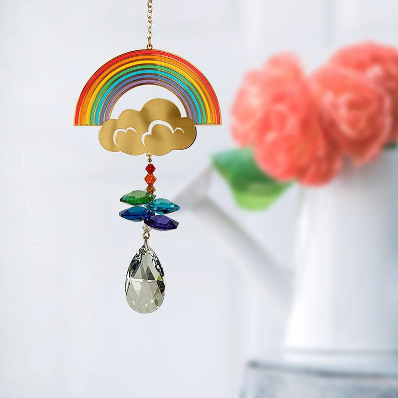 Crystal Wonders Wind Chimes with Rainbow by Woodstock Chimes