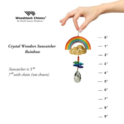 Crystal Wonders Wind Chimes with Rainbow by Woodstock Chimes