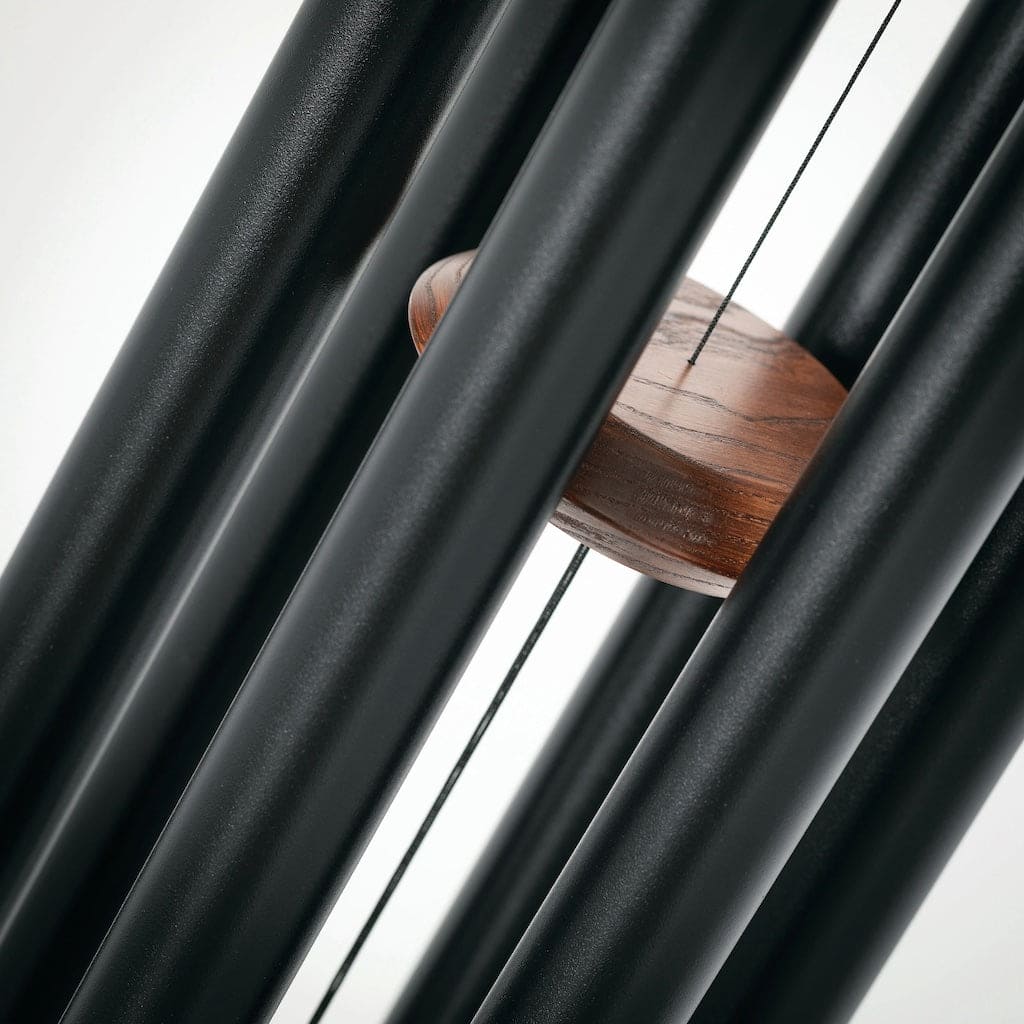 Encore Wind Chimes of Neptune in Black and Teak by Woodstock