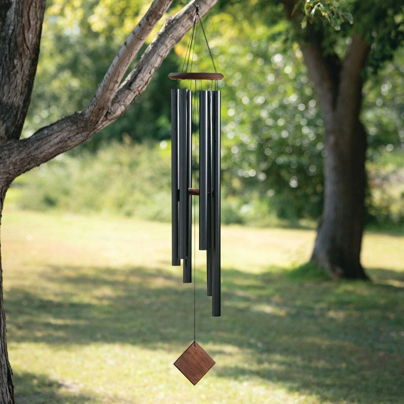 Encore Wind Chimes of Neptune in Black and Teak by Woodstock Chimes