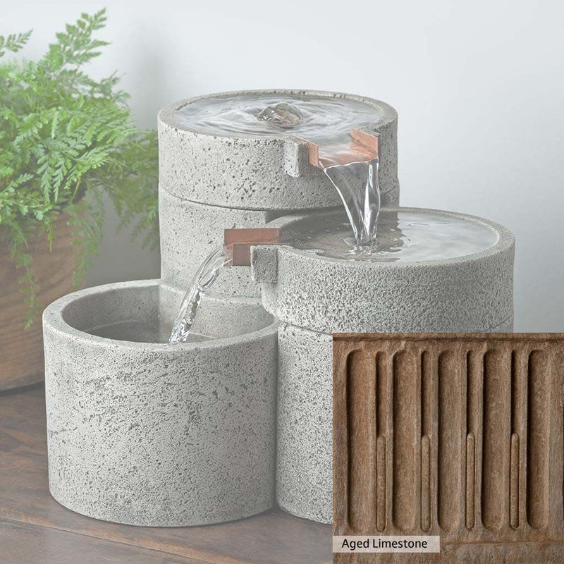 Campania International Age Limestone Patina. This is a detail of the color stain Aged Limestone by Campania International. It is a warm neutral blend of muted oranges, yellows, and browns blended and hand-applied by Campania International artists.