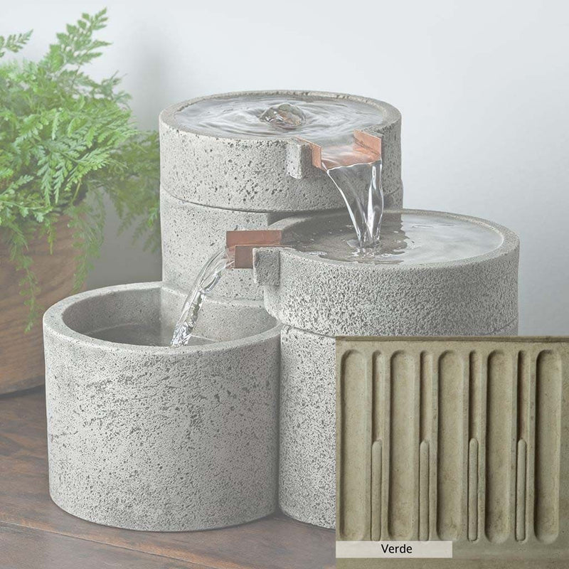 Campania International Verde Patina. Detail of the color stain Verde by Campania International. Muted green undertones with a gray overlay make the Verde Patina soft and classic. Campania International artists hand-apply this lighter patina.