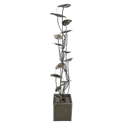 Wandering Leaf Cascading Metal Tower Fountain by Design Toscano