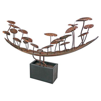 Grande Asian Botanical Cascading Metal Fountain by Design Toscano