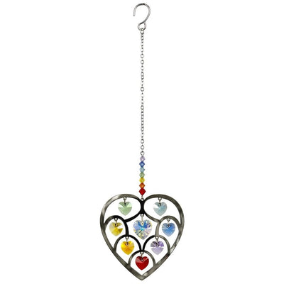 Heart of Hearts Wind Chimes with Chakra by Woodstock Chimes