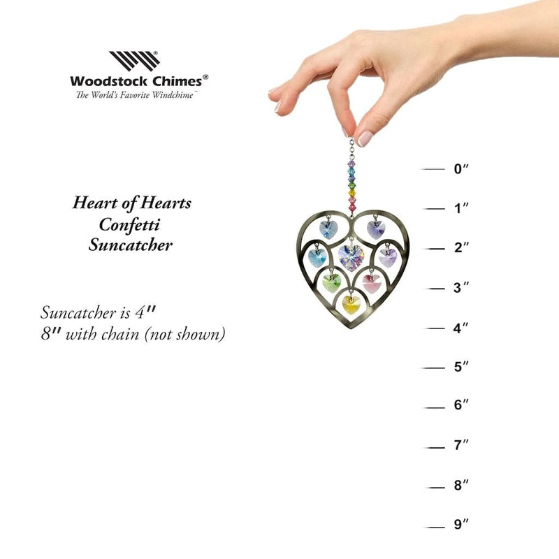 Heart of Hearts Wind Chimes with Confetti by Woodstock Chimes