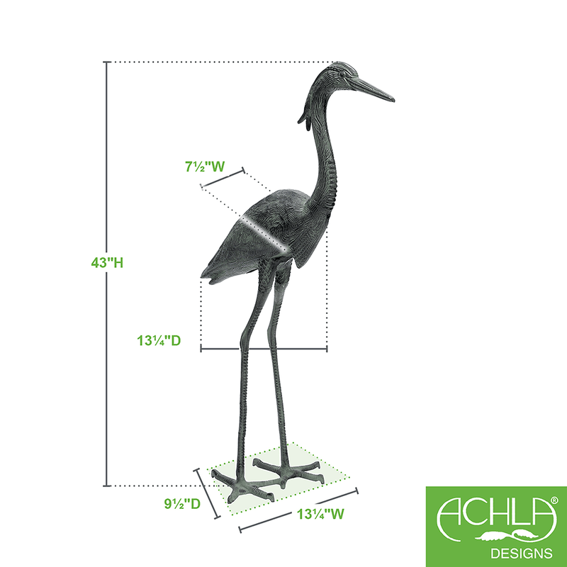 Great Blue Heron Garden Statue by Achla Designs