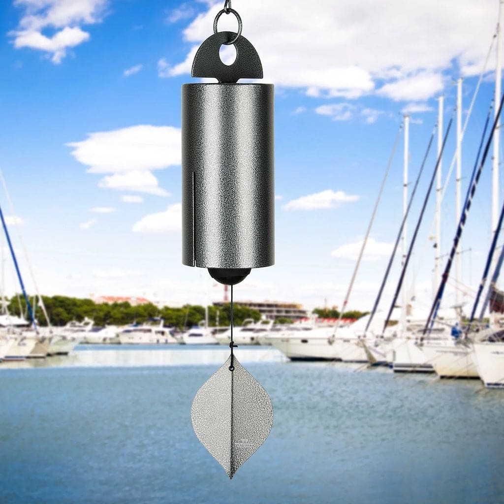 Heroic Medium Antique Silver Windbell by Woodstock Chimes | The Garden ...