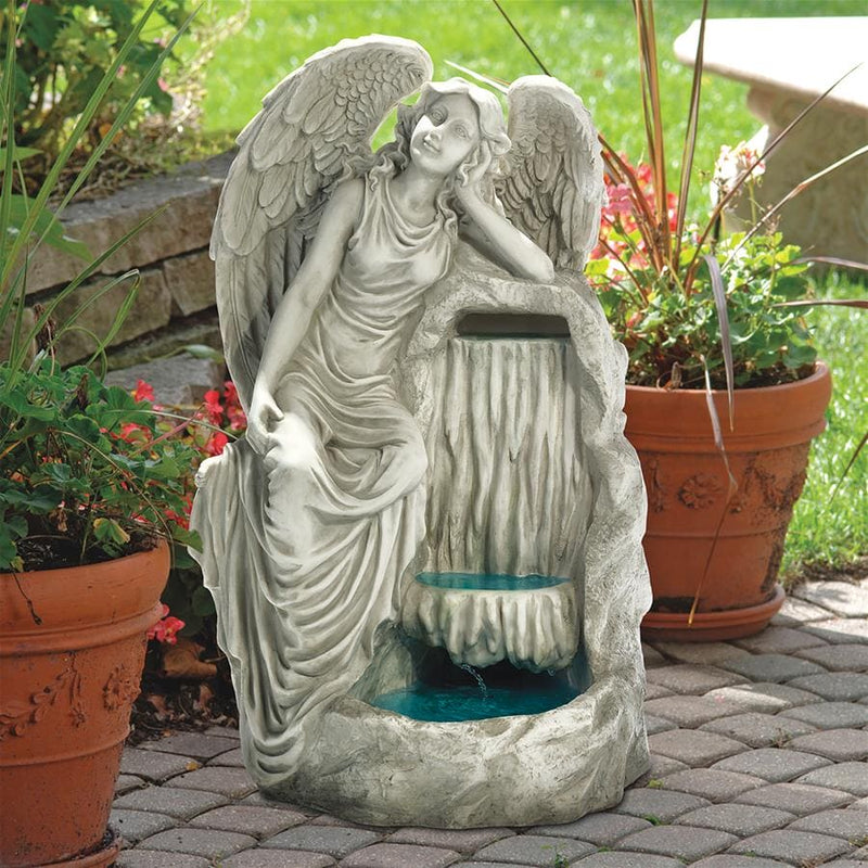 Resting Grace Angel Garden Fountain by Design Toscano