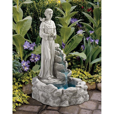 Natures Blessed Prayer St Francis Sculptural Fountain by Design Toscano