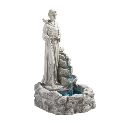 Natures Blessed Prayer St Francis Sculptural Fountain by Design Toscano