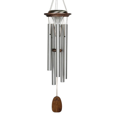 Moonlight Solar Wind Chime in Silver by Woodstock Chimes