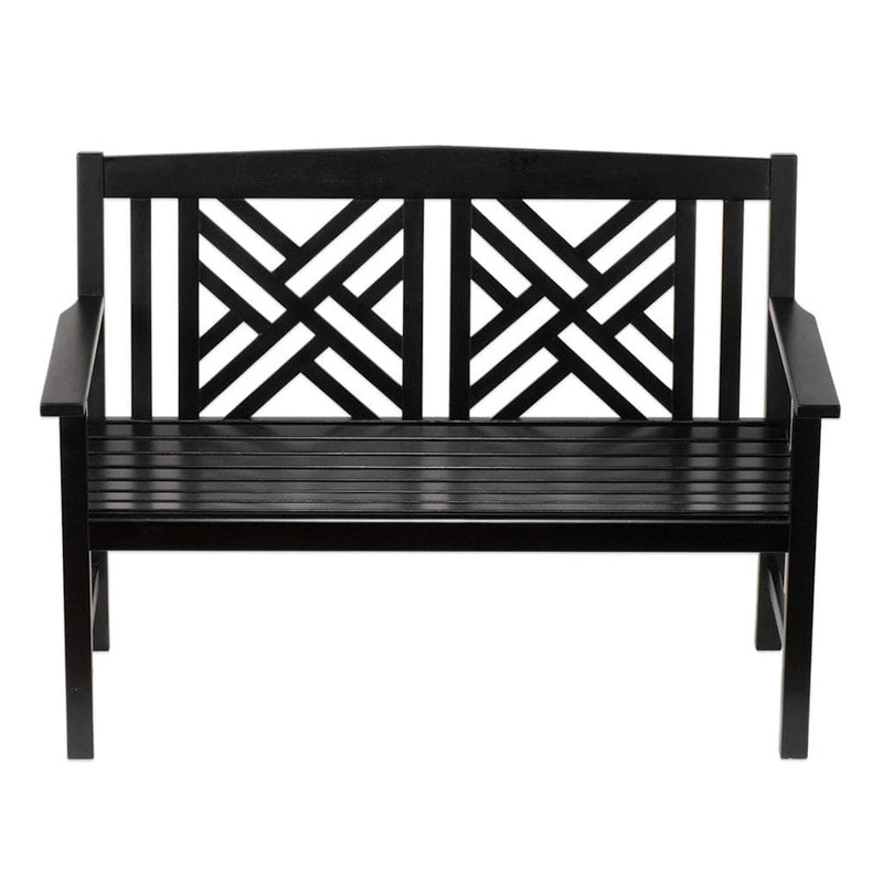 Black Fretwork Bench by Achla Designs
