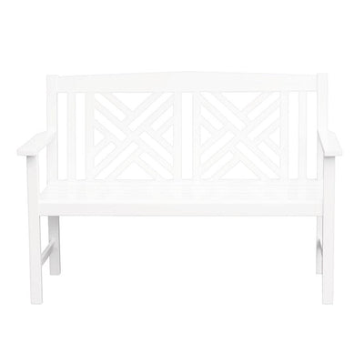 White Fretwork Bench by Achla Designs
