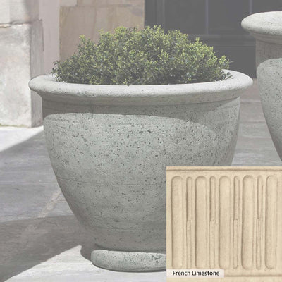 Ferro Rustico Nuovo Patina for the Campania International Berkeley Medium Planter, red and orange blended in this striking color for the garden.