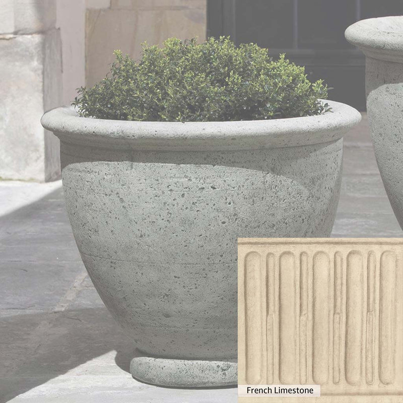 Ferro Rustico Nuovo Patina for the Campania International Berkeley Medium Planter, red and orange blended in this striking color for the garden.