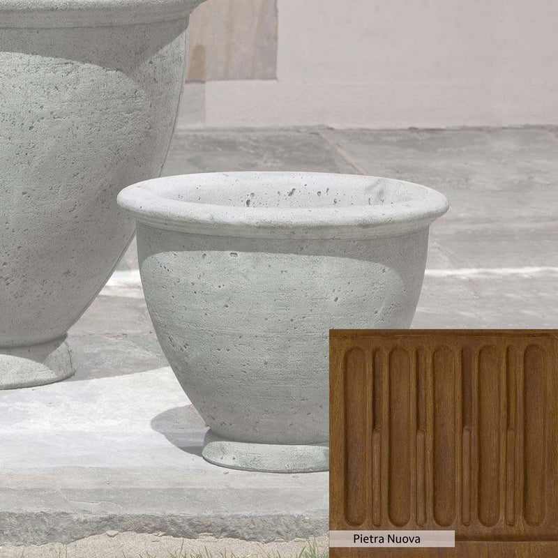 Pietra Nuova Patina for the Campania International Berkeley Small Planter, a rich brown blended with black and orange.
