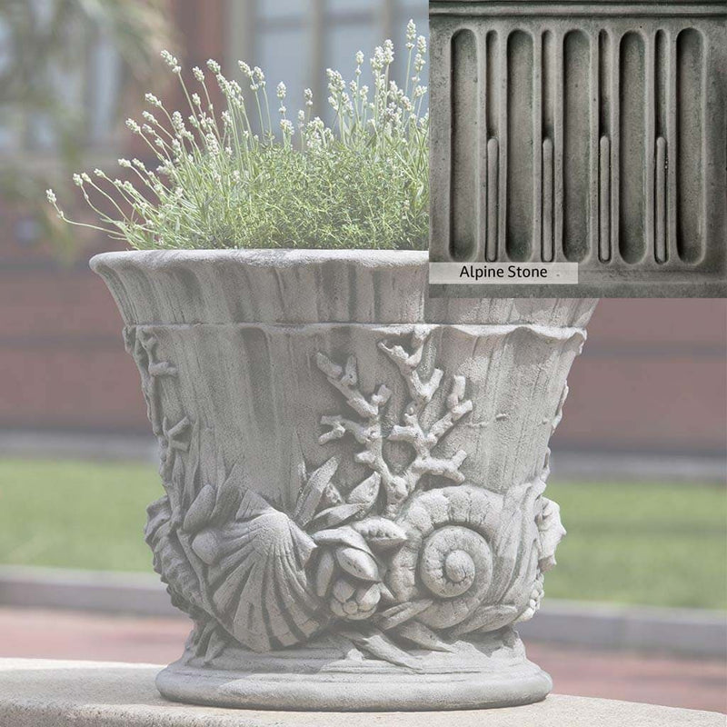 Alpine Stone Patina for the Campania International Smithsonian Chesapeake Urn, a medium gray with a bit of green to define the details.