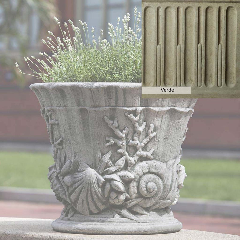 Verde Patina for the Campania International Smithsonian Chesapeake Urn, green and gray come together in a soft tone blended into a soft green.