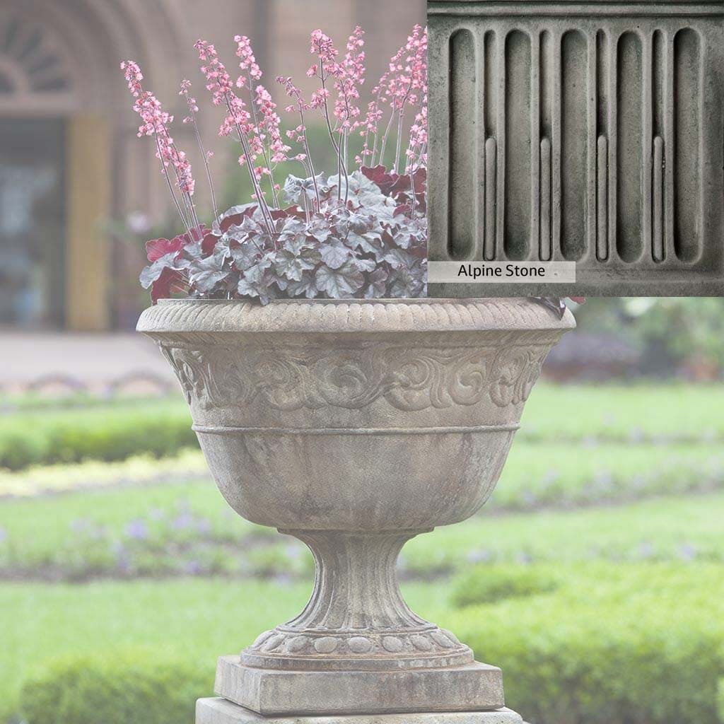 Campania International Smithsonian Foliated Scroll Urn - Thumbnail 4