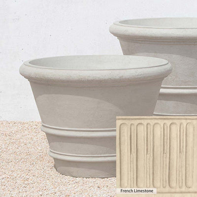 Ferro Rustico Nuovo Patina for the Campania International Classic Rolled Rim 31.5 inch, red and orange blended in this striking color for the garden.