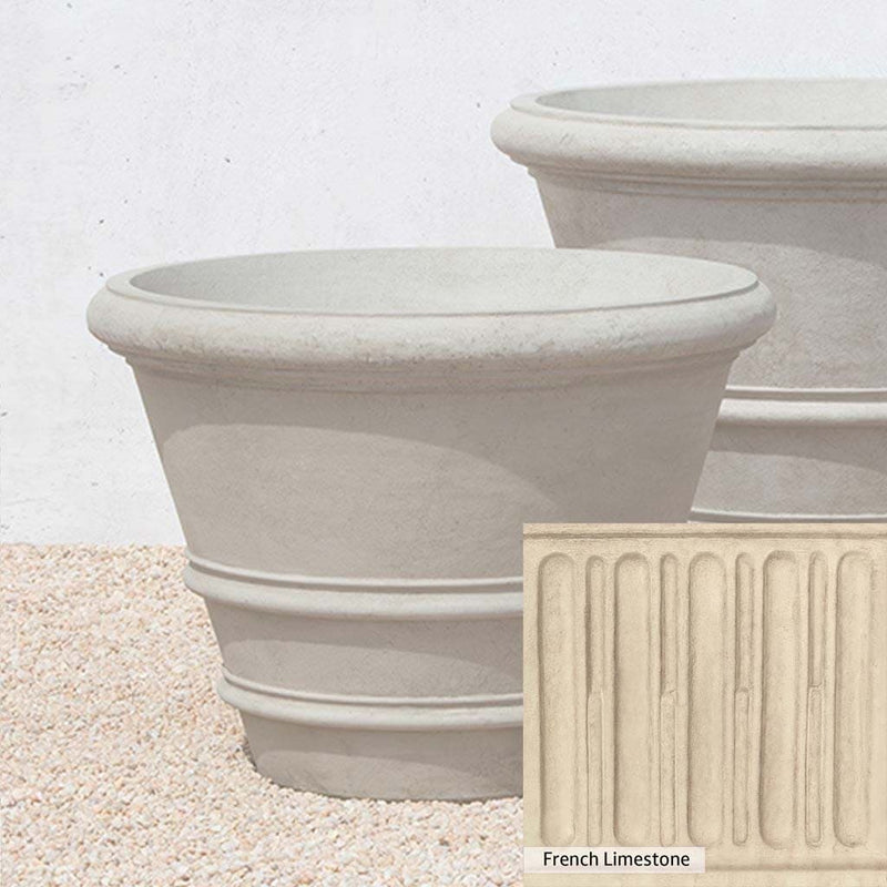 Ferro Rustico Nuovo Patina for the Campania International Classic Rolled Rim 31.5 inch, red and orange blended in this striking color for the garden.