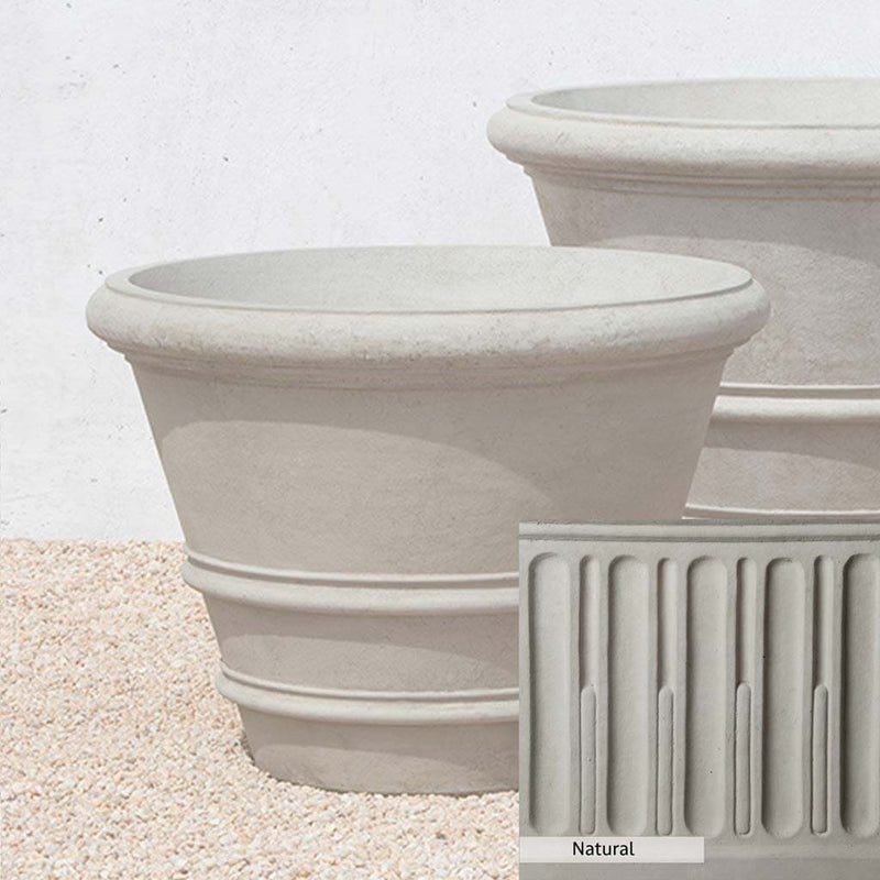 Natural Patina for theCampania International Classic Rolled Rim 31.5 inch is unstained cast stone, the brightest and whitest finish that will age.