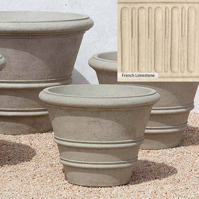 Ferro Rustico Nuovo Patina for the Campania International Classic Rolled Rim 24-inch Planter, red and orange blended in this striking color for the garden.