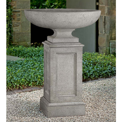 Campania International Somerset Urn with Estate Pedestal, displayed in the best-selling hand-applied color.