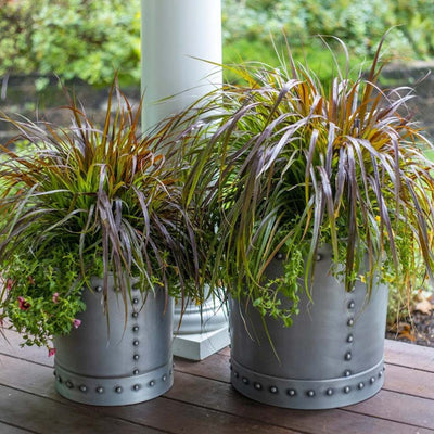 Good Directions Unique Large Riveted Zinc Planter Set of 2