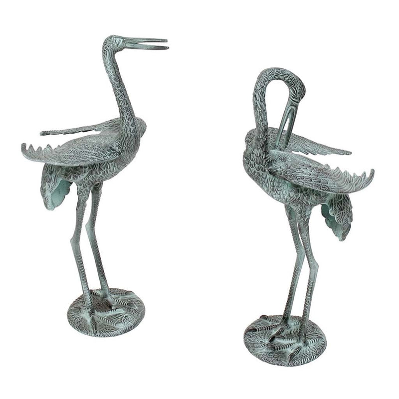 Preening Crane Garden Statue Pair by Achla Designs