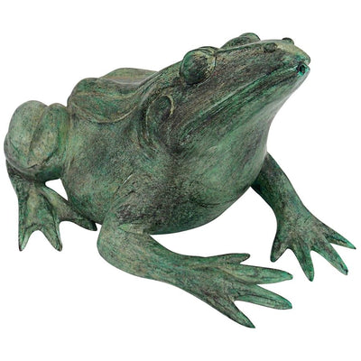 Bull Frog Cast Bronze Medium Garden Statue by Design Toscano